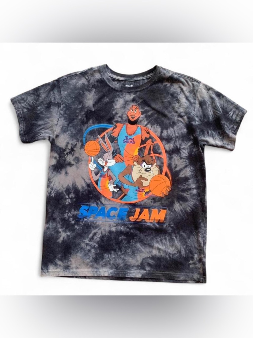 Retro Tie Dye Streetwear Space Jam Tune Squad Short Sleeve Tee Shirt